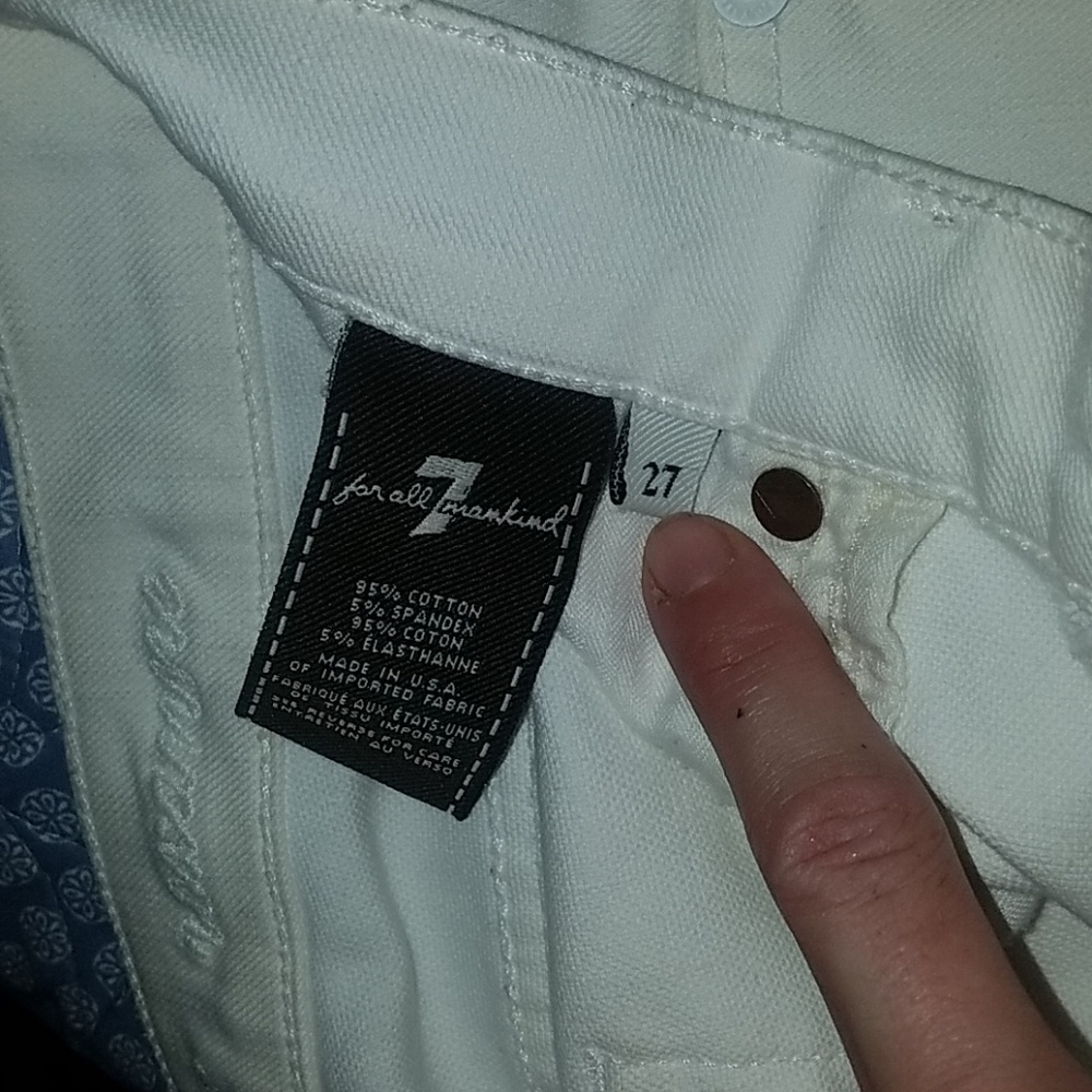 7 for all Mankind White skinny jeans - Picture 5 of 6